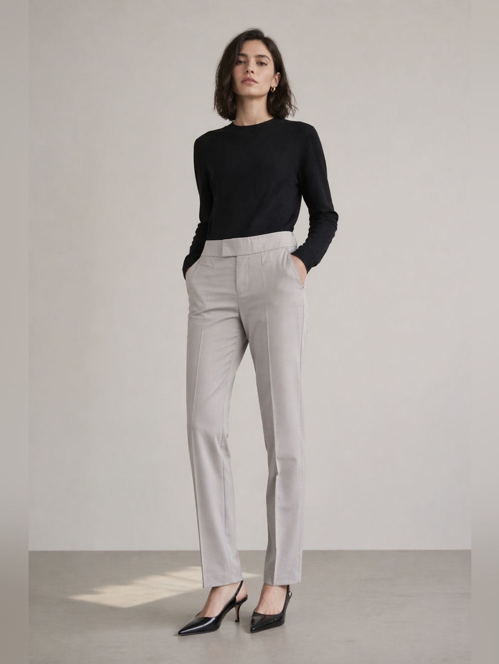 Helmut Lang Gray Tailored Straight Leg Pants Size 0
